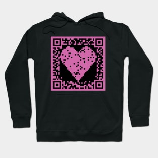 QR Code heart Hoodie